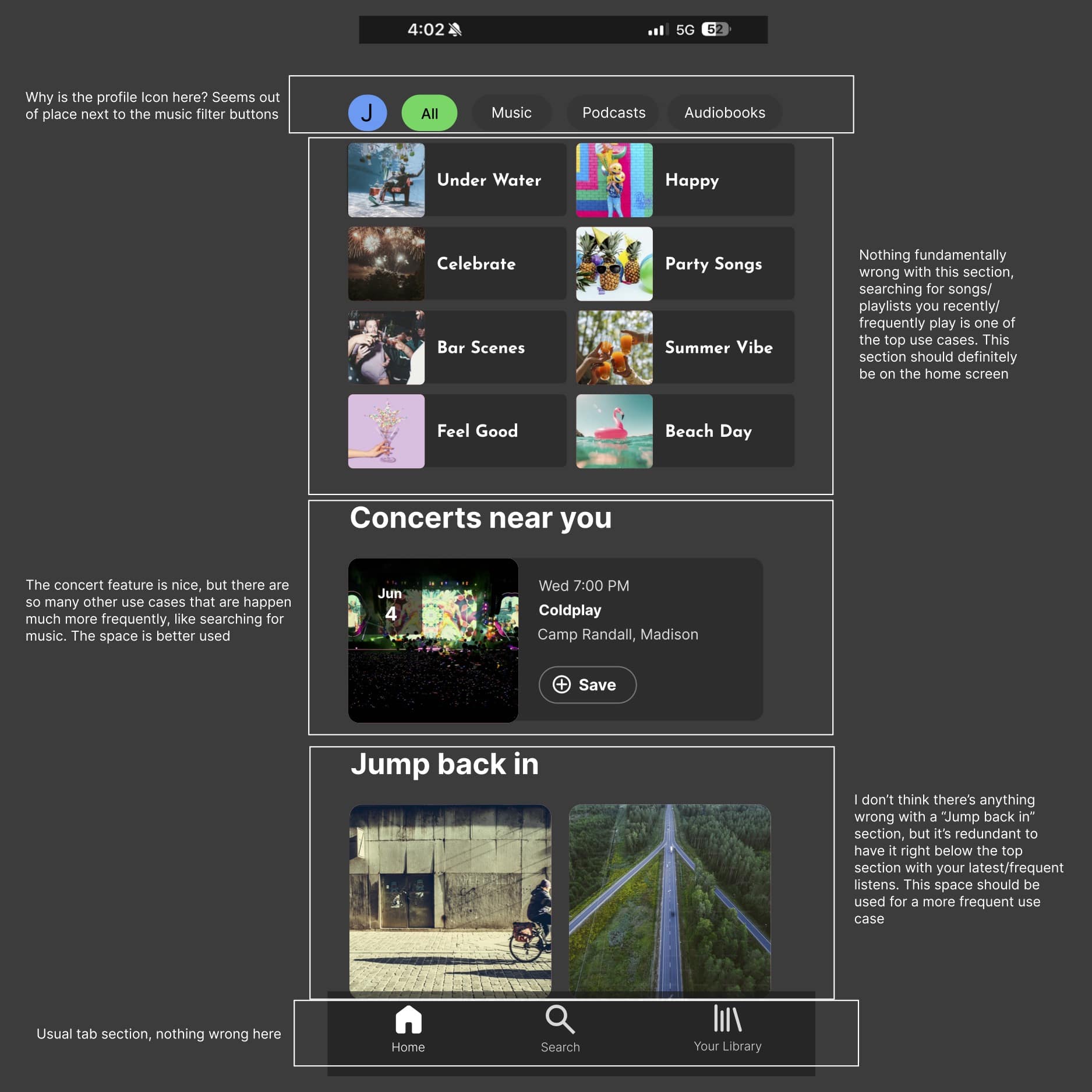 Original Spotify Mobile Interface Breakdown
