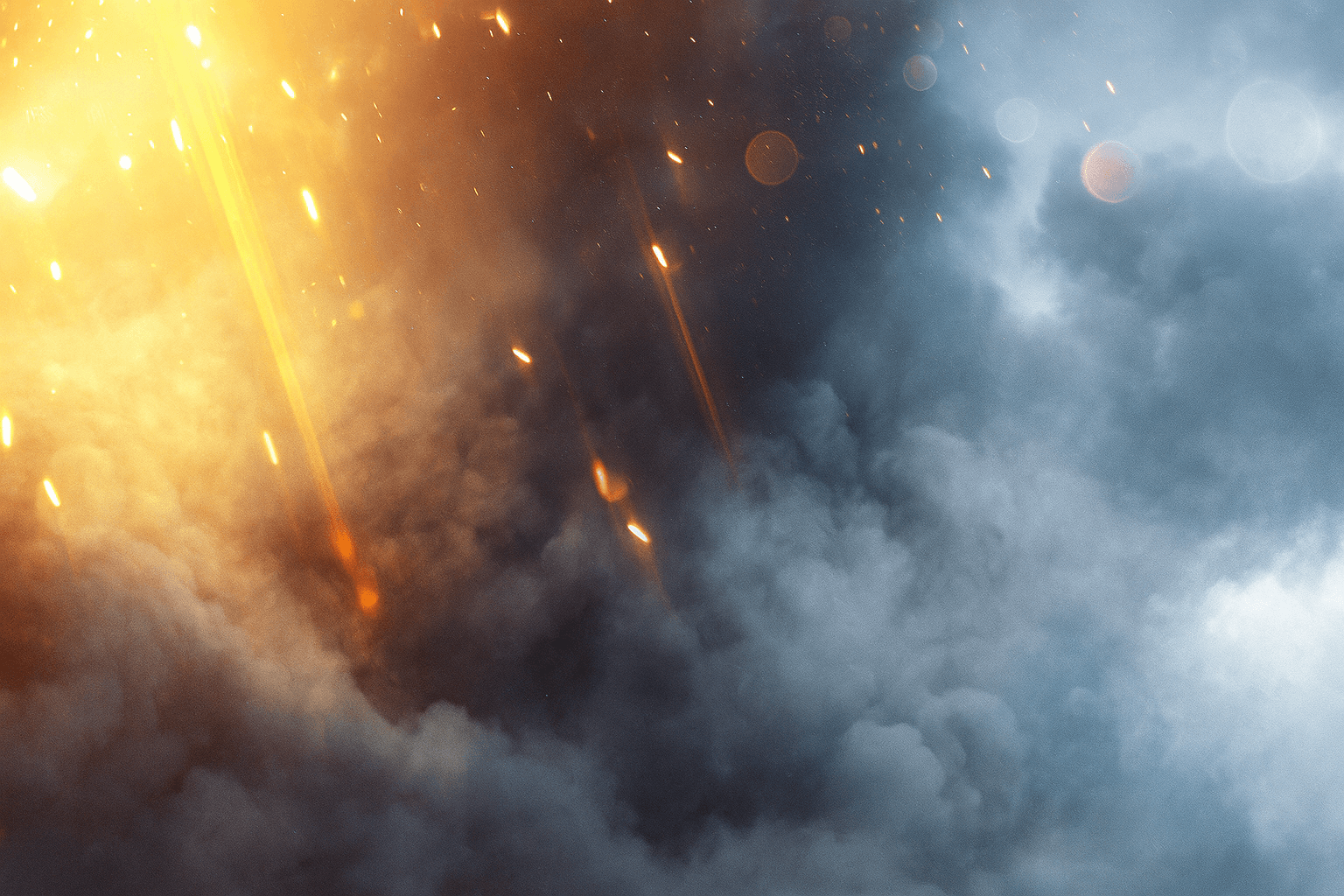 Battlefield inspired smoke and embers